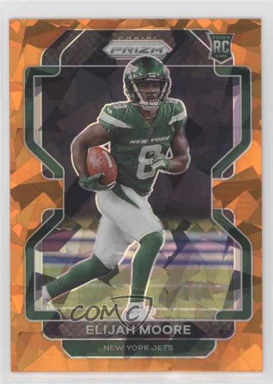 2021 Panini Prizm Rookie Orange Ice Prizm Elijah Moore #346 5b1