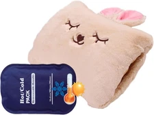 Cute Hot/Cold Pack with Soft Cover，Portable Hot Water Bag for Menstrual Cramps，M