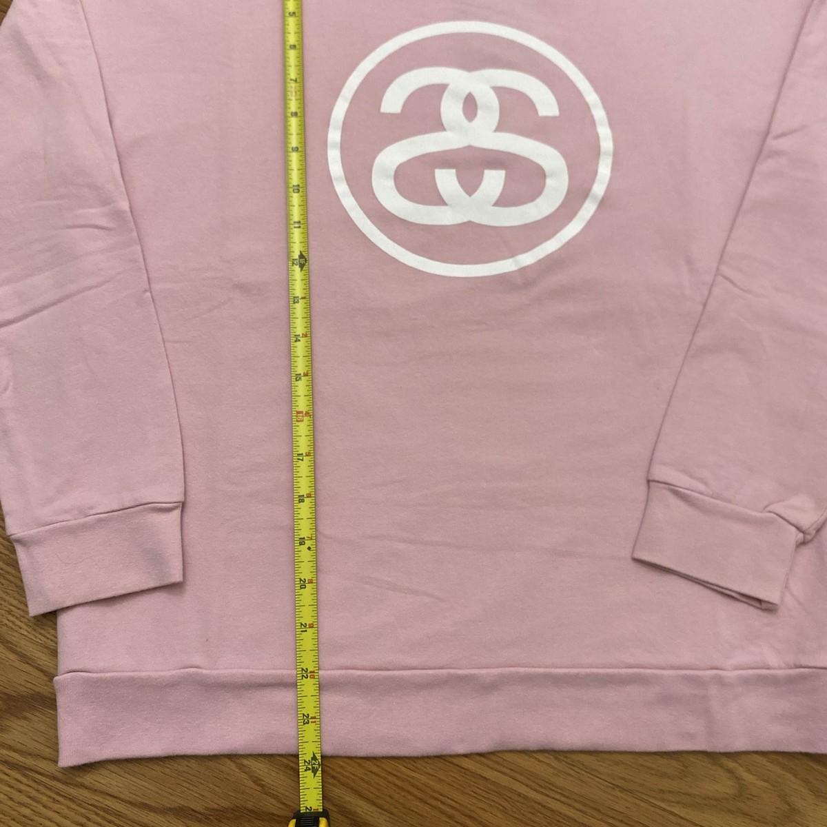 トップス 90's Stussy CHANEL Logo Print Sweat Vintage Stüssy Chanel Logo Pink Skate Sweatshirt Sz XS