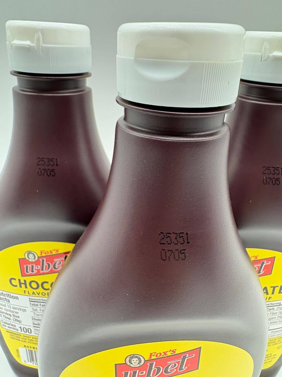 FOX&rsquo;S U-BET Chocolate Syrup 3 Pack 22 oz Bottles Dessert Topping for Drinks