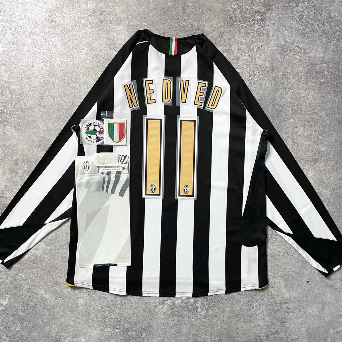 Nike Juventus ユニフォーム NEDVED 11 BNWT 05-06 NIKE Juventus home authentic L/S NEDVED #11】 | eBay