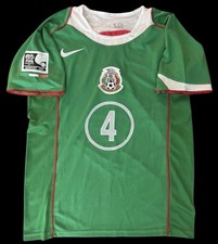 Rafa Márquez #4 Mexico 2005 Home Jersey S Green Nike Selección Soccer