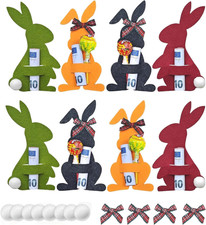 Coniglietti Di Pasqua in Feltro, 8 Pcs Portasoldi Pasquale Contanti Set Di Regal