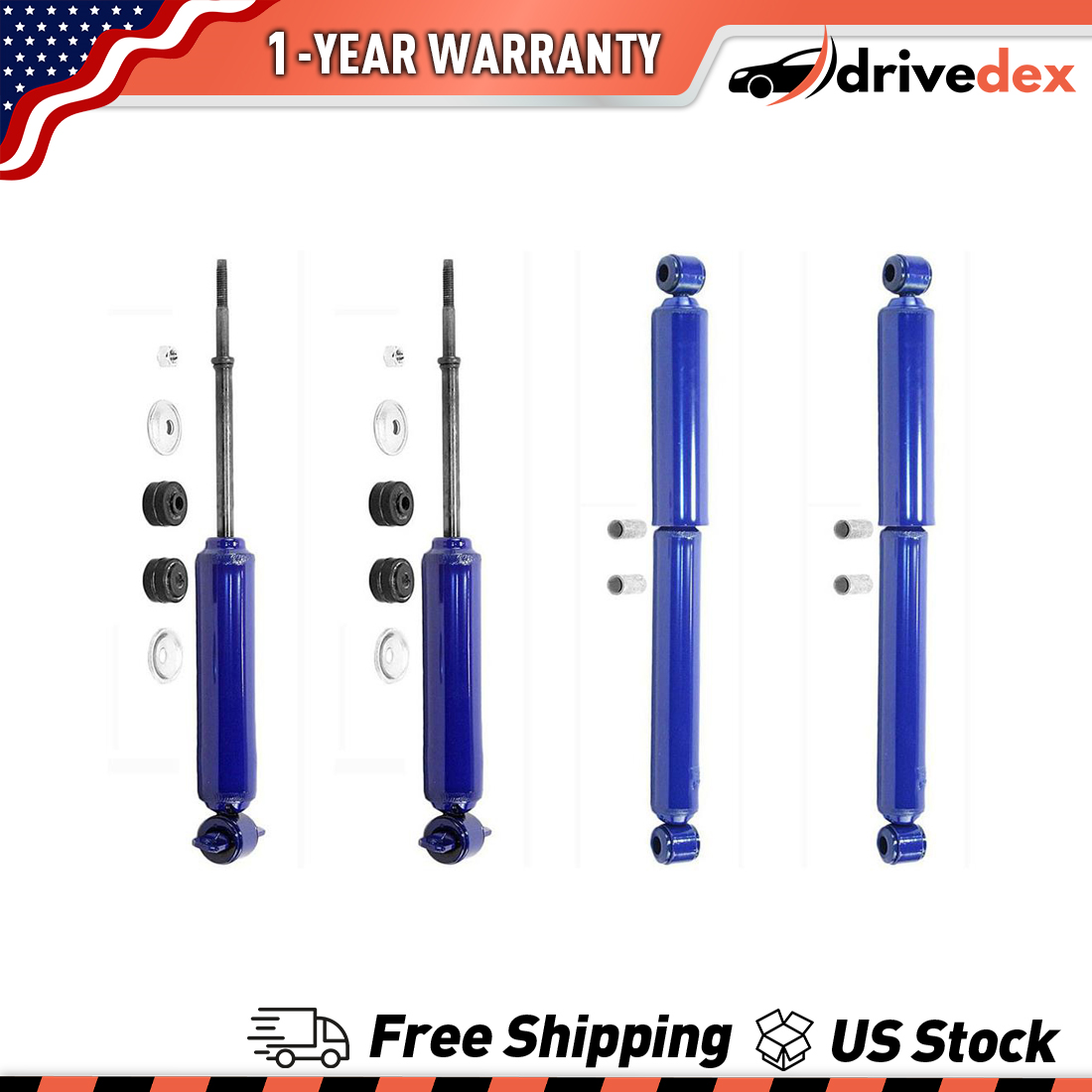 Matic Plus Front & Rear Shocks for 84-95 Toyota Pickup 93-98 T100 RWD