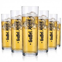 "6X Gaffel Bier Glas 0,3L KöLschglas/Stange BiergläSer\"Hopfen & Salz\""