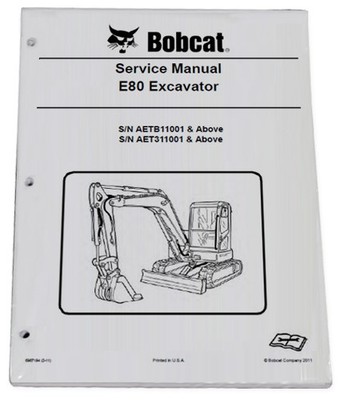 Bobcat E80 Compact Excavator Service Manual Shop Repair Book Part # 6987194