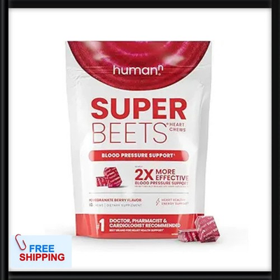 #ad #ad Superbeets Heart Chews Nitric Oxide amp; Blood Pressure Support 60 Count $16.09