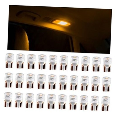 30PCS 194 LED Bulbs,12V T10 Wedge Base Fit 2825 W5W LED 194 Bulb Amber/30PCS