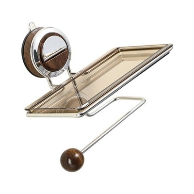 Modern Bathroom Shelf Waterproof Adhesive Mount Space Saving Toilet Paper Holder