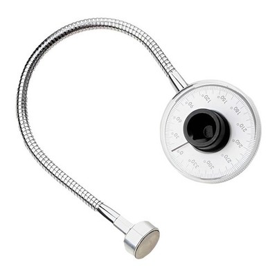 1/2'' Dr Torque Angle Gauge 360 Degree Rotation Scale Gauge w/ Flexible Arm Good