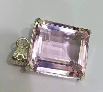 Pink Topaz Pendant Emerald Cut 120-122 Ct Natural EGL Certified Loose Gemstone