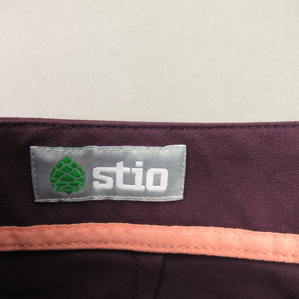 Pantalones Cortos STIO Para Mujer 0x5" Ligeros Exterior Púrpura Chino Bolsillos Informales Foto 3 de 4