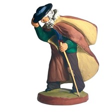 Paul Fouque, Santon AIX EN Provence LE BERGER « Coup De Mistral » 13 cm /148€