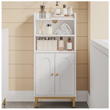 Stylish Floor Cabinet for Bathroom Essentials - 7.1" D x 14.6" W x 32.7" H