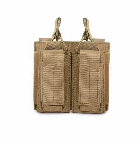 Outdoor Double Pistol Magazine Ammo Pouch MOLLE Airsoft Military Tactical Army - Foto 15 di 18