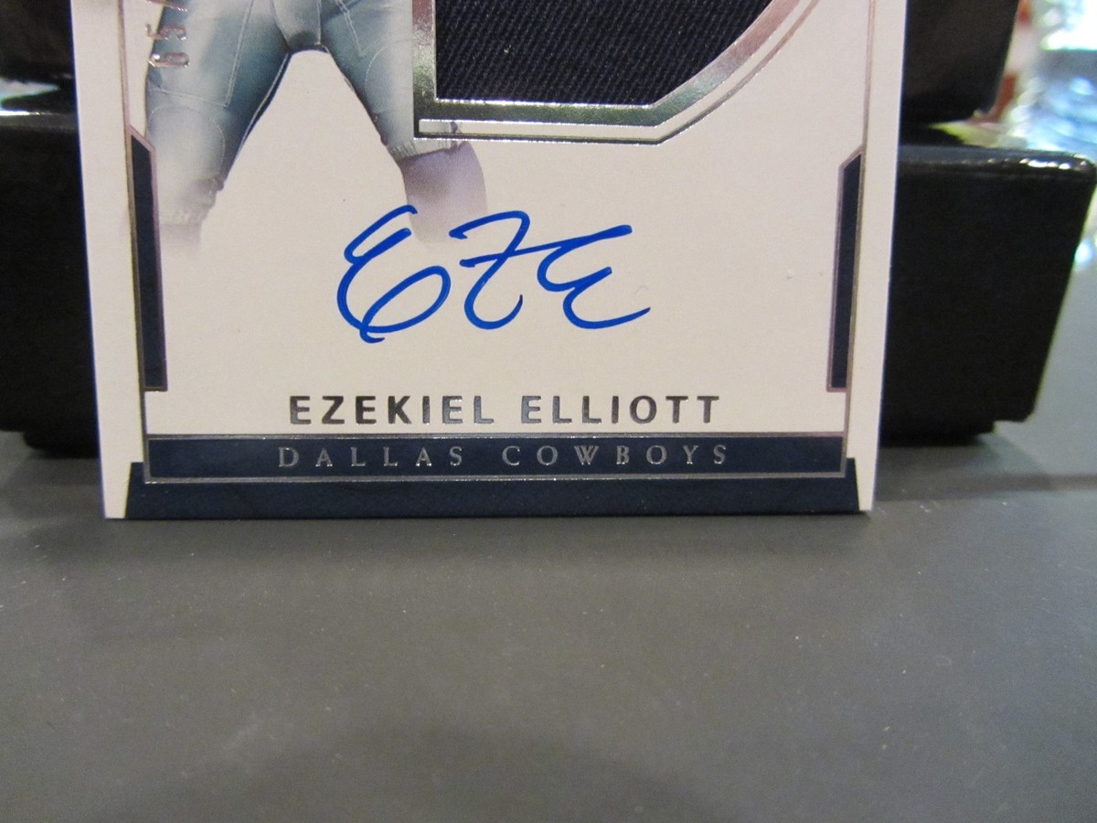 National Treasures Rookie Autograph Jersey Cowboys Ezekiel Elliott