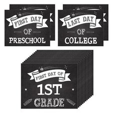 16PCS First and Last Day of School Signs Double-Side Back to School Sign Firs...