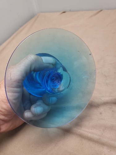 Vintage Depression Glass Candlstick Holders Light Blue 3.5" Tall Collectible - Picture 11 of 13