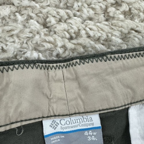 Columbia Men’s Size 44W Slim Fit Green Khaki Pants Dress Career Wear - Picture 5 of 8