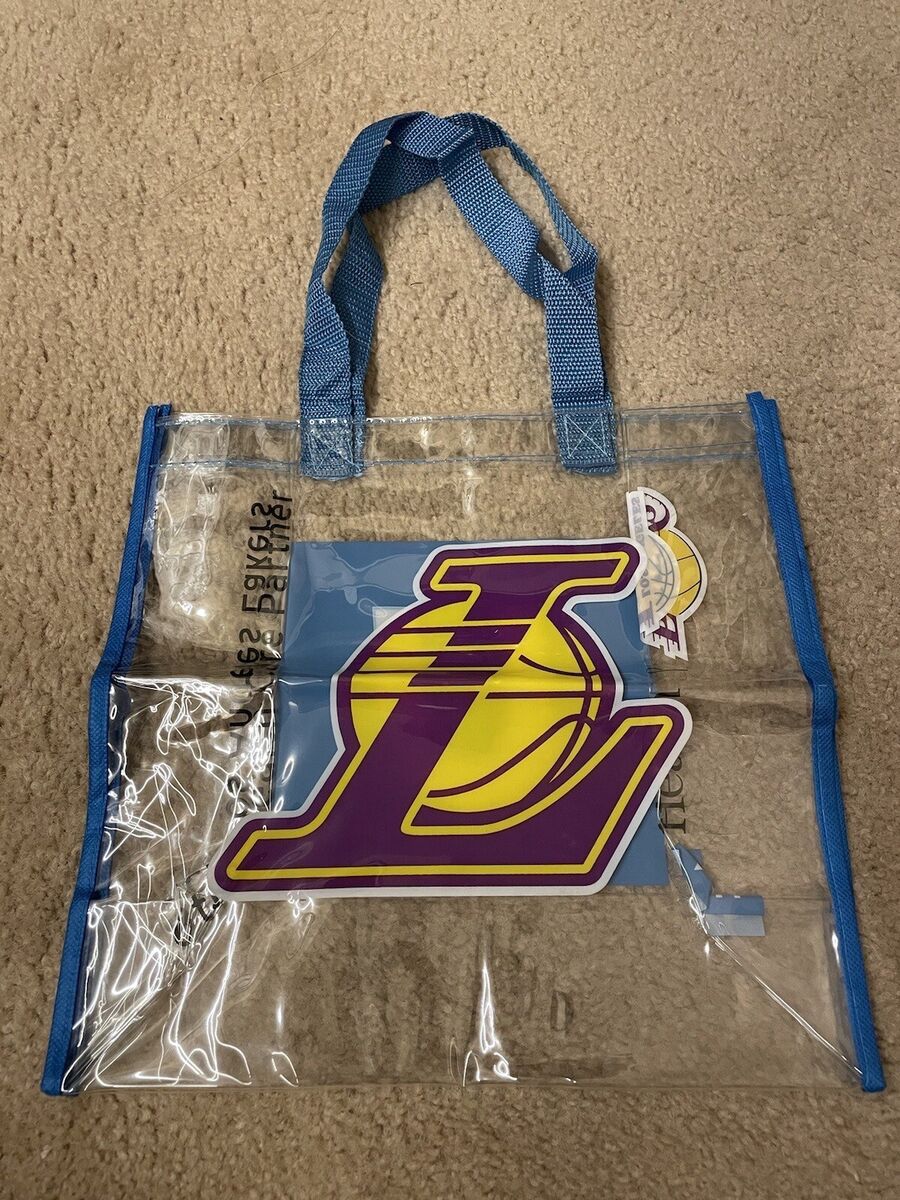 Los Angeles Lakers NBA UCLA Health Clear Vinyl Tote Bag (NEW Los Angeles Lakers NBA UCLA Health Clear Vinyl Tote Bag (NEW