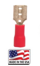 250 pc 22-18 AWG Red FEMALE VINYL QUICK DISCONNECT .205 5.2 mm Made in USA 205