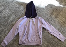 CHAMPION LIFE WOMEN'S REVERSE WEAVE COLORBLOCK HOODIE-LILAC WASH/PURPLE HOOD-MED