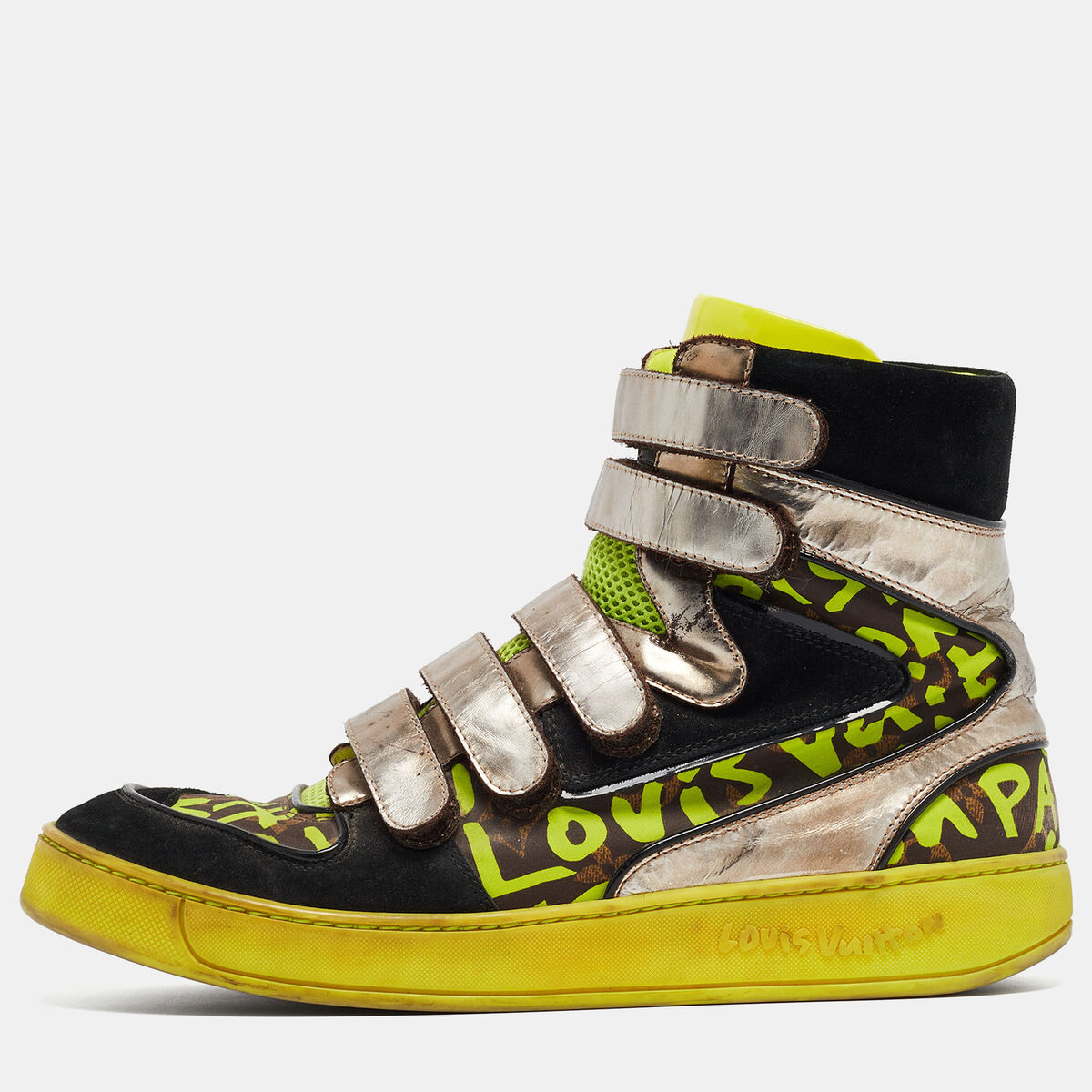 Louis Vuitton Multicolor Suede and Leather Graffiti Metallic Louis Vuitton Multicolor Suede and Leather Graffiti Metallic