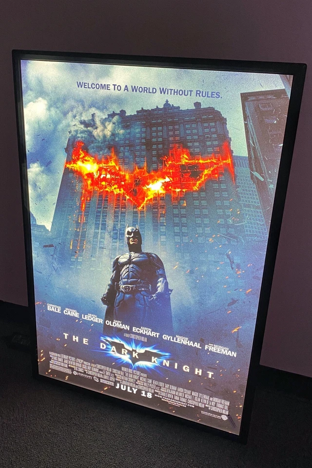 Quadro de pôster LED LWA 26,25x39,25 polegadas iluminar home theater filme caixa de luz placa - Imagem 2 de 4