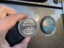 2 Two 18-24 Wrangler Jl Gladiator Gray Trail Rated Fender Emblem Badge