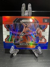 2022 Panini Prizm WWE Mustafa Ali Red White Blue (RWB) Prizm Wrestling Card #8