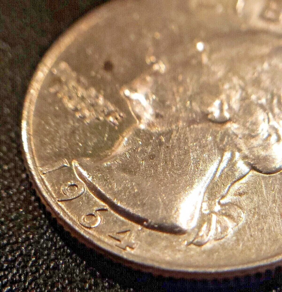 1964 D/D Silver Quarter Collectible Error Coin - Sharp Details! As Is Token - Image 3 of 4