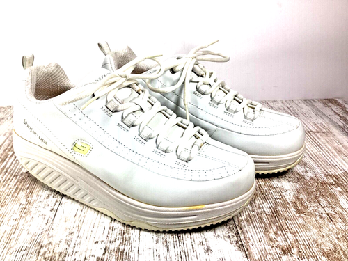 Skechers Shape Ups Work White Leather 