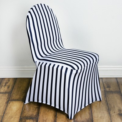 Black And White Striped Spandex Stretchable Chair Covers Wedding Party Ceremony Ebay