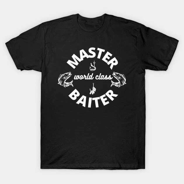 MASTER Baiter World Class Fun Fishing Slogan Made in Australia T-Shirt