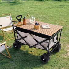 HeavyDuty Folding Wagon Cart Trolley Garden Camping Festival Beach Trailer Table