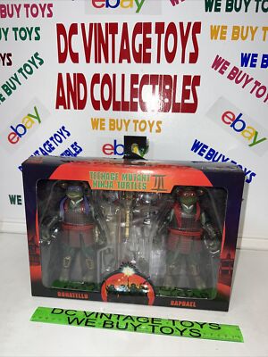 NECA Teenage Mutant Ninja Turtles 3 Movie Donatello and Raphael 2 Pack TMNT READ
