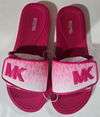 Michael Kors Women's Slide MK Palmer Flip Flop Ombre Sandal Logo
