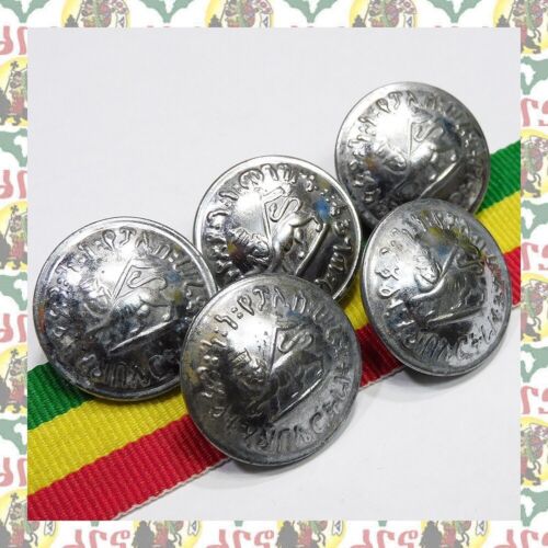 Haile Selassie I Lion of Judah button 5pcs a87 / Ethiopia Africa Vintage - Picture 1 of 8