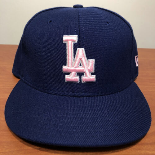 Los Angeles Dodgers Hat Baseball Cap Fitted 7 1/2 New Era Blue Pink Retro  LA USA | eBay