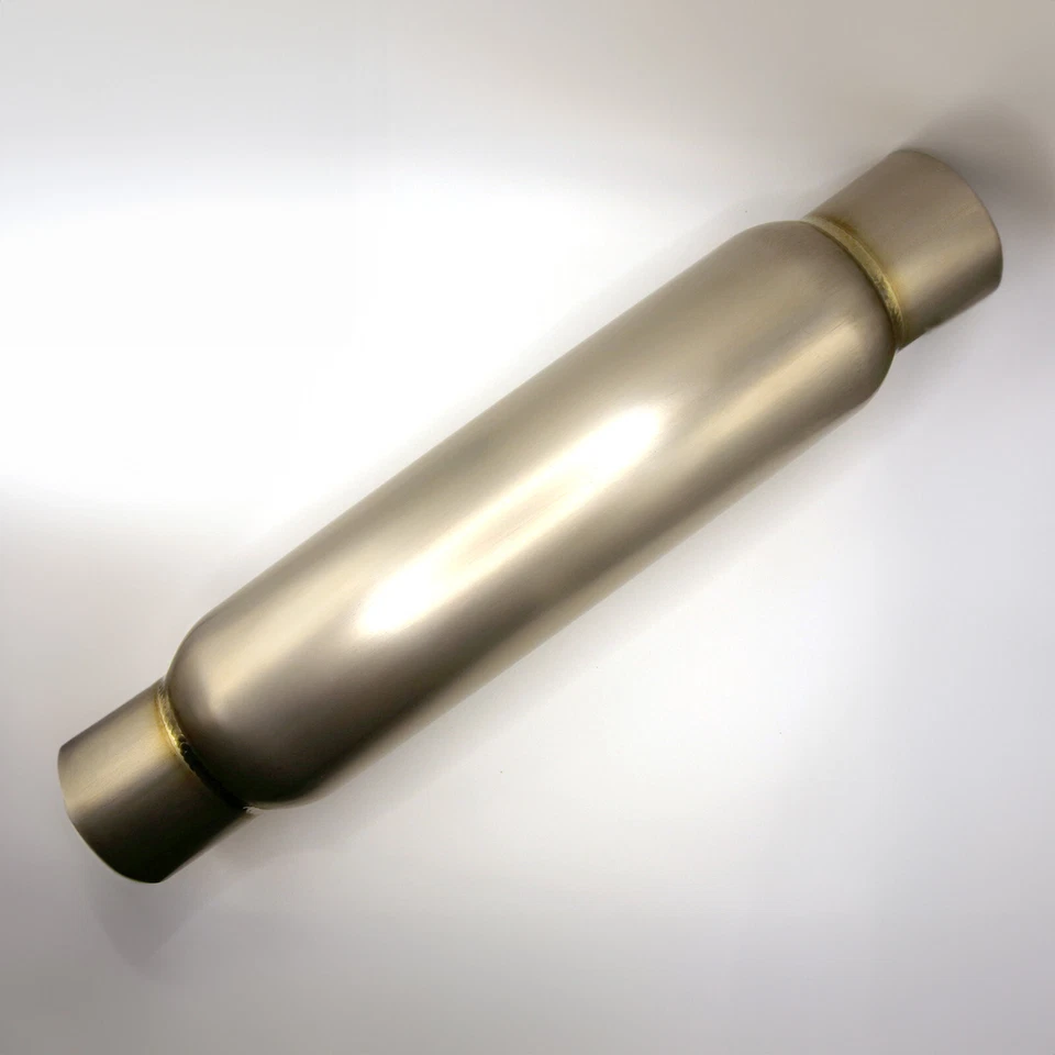 TitanFlowRacing Titanium 2.5" Race Resonator Muffler 19" OAL Perforated Core - Image 2 of 4