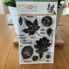 Simon Says Stamp Real Leaves Clear 4 X 6 Stamp Set, #sss302417