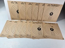 Vintage 1940s Air Rifle Paper Targets Total 13 Unused