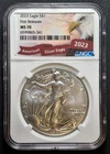 2023 SILVER EAGLE. FIRST RELEASES. NGC CERTIFIED MS70. CERT.#6599865-341