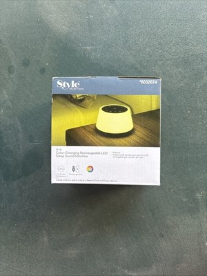 Style Selections 4 -in Color Changing Rechargeable LED Sleep Sound Machine