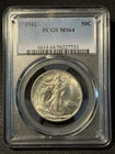 1942 WALKING LIBERTY HALF DOLLAR PCGS MS64