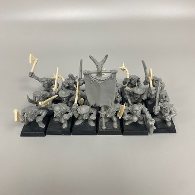 18 GOBLINKRIEGER UMGEBAUTES REGIMENT WARHAMMER FANTASY ALTE WELT ORKS GOBLINS