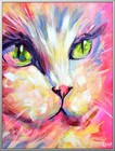 Original Cat/Kitten 11 X 14 Painting Handsigned  Modern Home Wall Art  — photo 4
