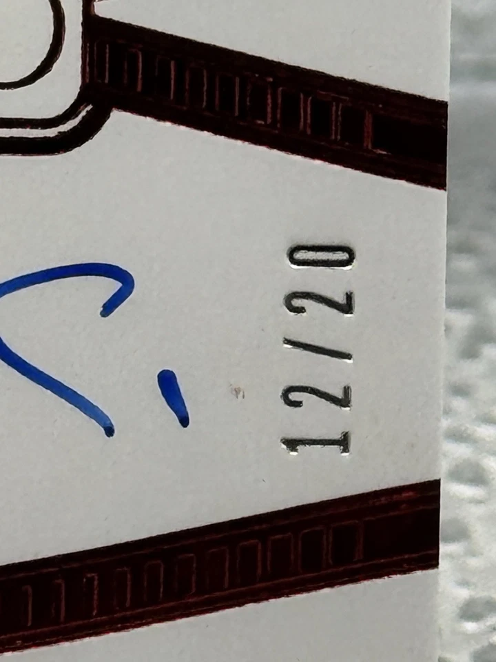 Tinta icónica Jim Edmonds 2024 impecable rubí automático/20 cardenales Foto 3 de 4