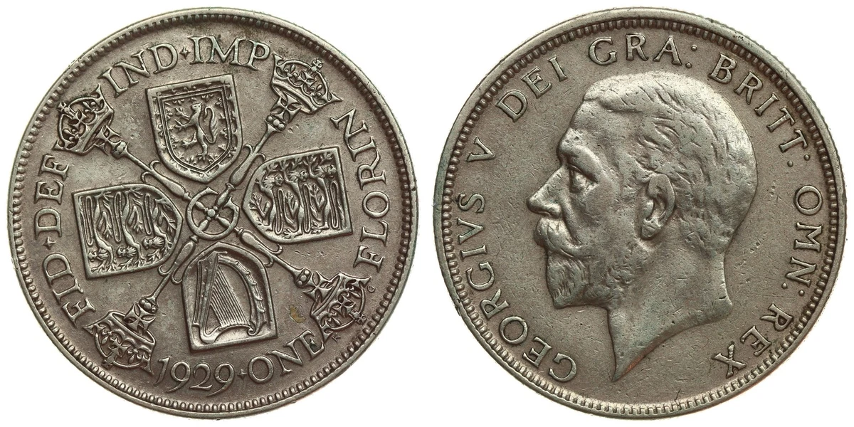银色1929 年英国硬币| eBay