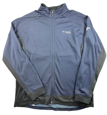 Columbia Titanium Full Zip Jacket Men s XL Blue Gray Outdoor Hiking Travel